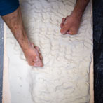 Albert Montserrat at work in his studio